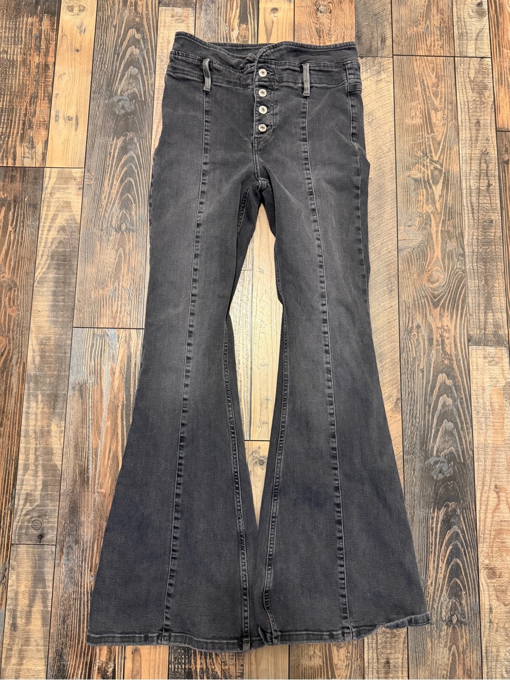 Free People After Dark Mid Rise Flare Jeans Size 28